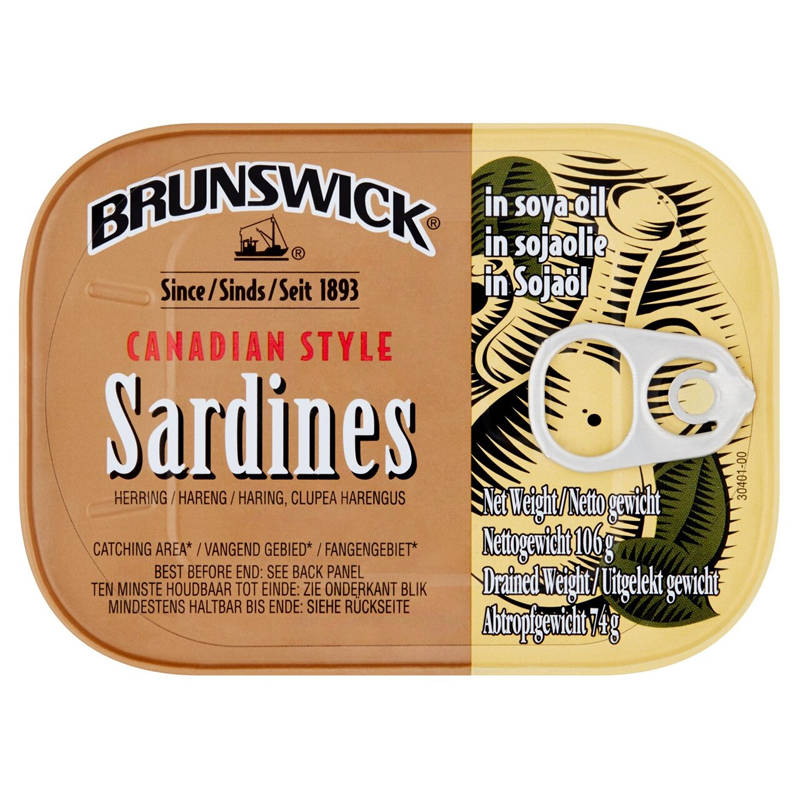 Brunswicks Sardines in Soya Oil 106g