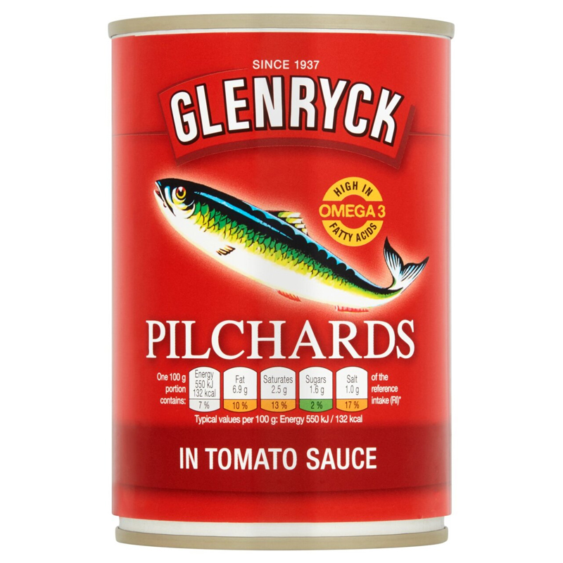 Glenryck Pilchards in Tomato Sauce 400g
