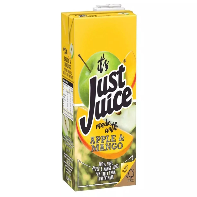 Just Juice 100% Pure Apple & Mango Juice From Concentrate 1L