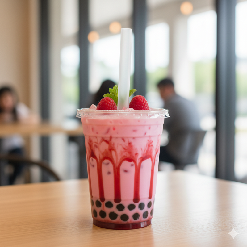 Raspberry Milk Tea